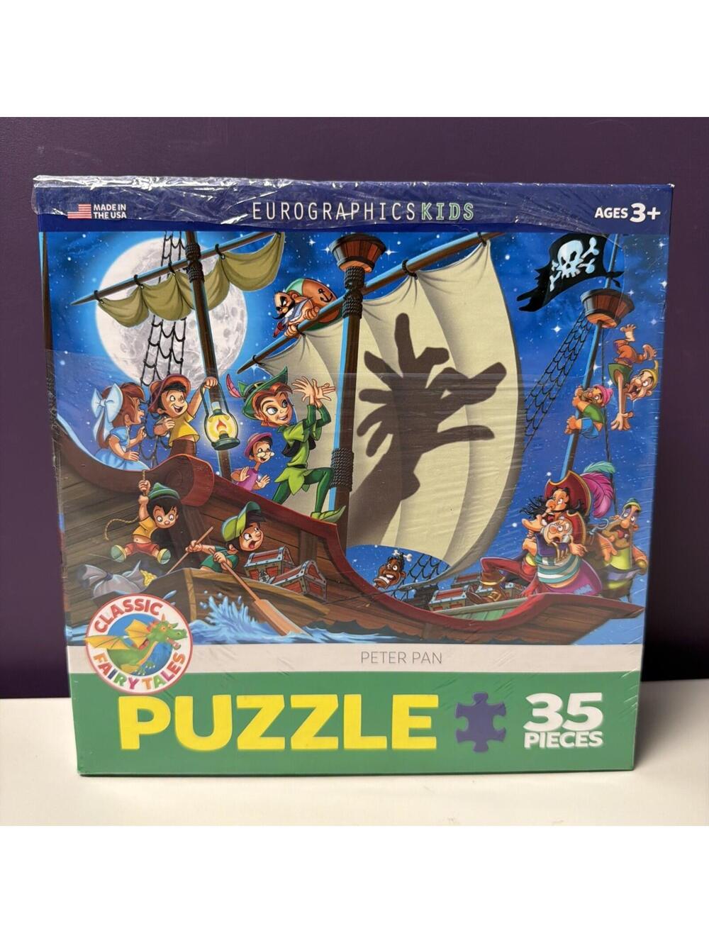 Eurographics Kids Puzzle 35 Pieces Peter Pan Classic Fairy Tales Jigsaw Fun